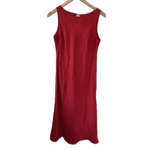Cinnamon Girl Hawaii Boutique Women's 100% Linen A-Line Breathable Maxi Dress L - Picture 1 of 6